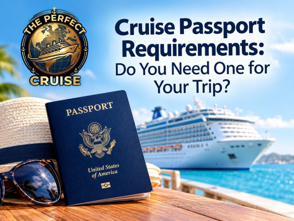 Passport and boarding pass for a cruise, showing cruise passport requirements.
